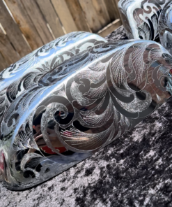 2 pcs Mirror cap Hand made engraved 07-13/14-18